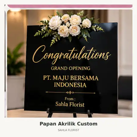 Papan Bunga Akrilik Purbalingga